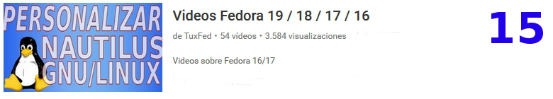 vídeos tutoriales sobre la distribución Linux Fedora en youtube