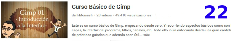 curso sobre el software libre GIMP en youtube