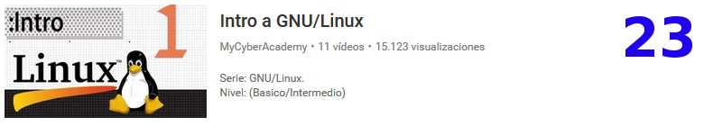 curso sobre GNU/Linux en youtube