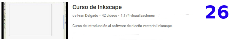 curso del software libre Inkscape en youtube