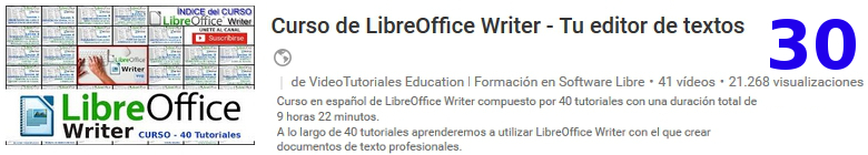 curso de libreoffice writer en youtube