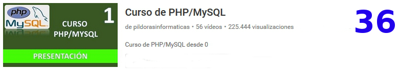 curso PhP mySQL en youtube