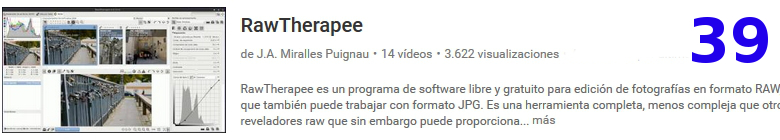 curso del software libre RawTherapee en youtube